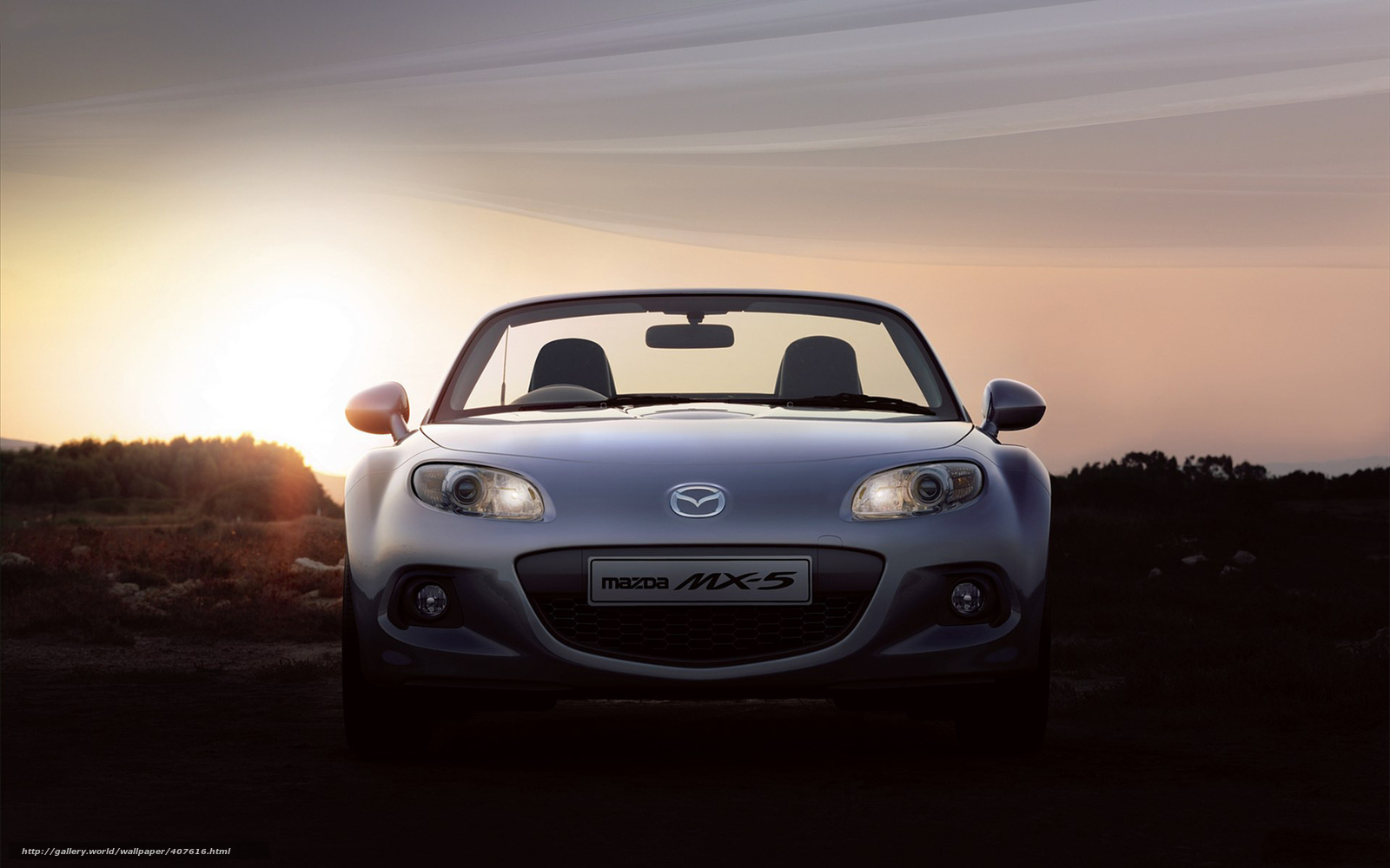 Mazda MX-5 at sunset