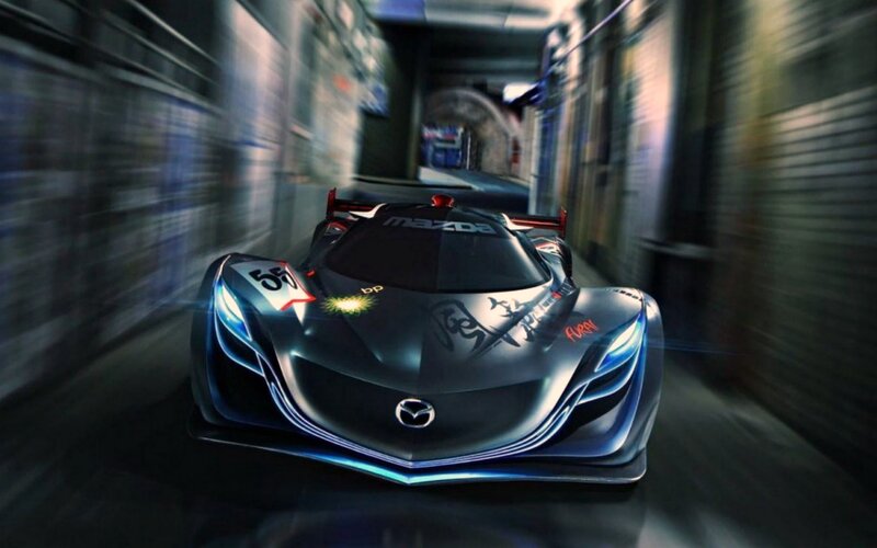 Mazda Race Car — Black, Dynamic