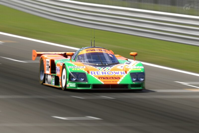 Mazda Race Car — Green, Dynamic, Afternoon, 3d Render