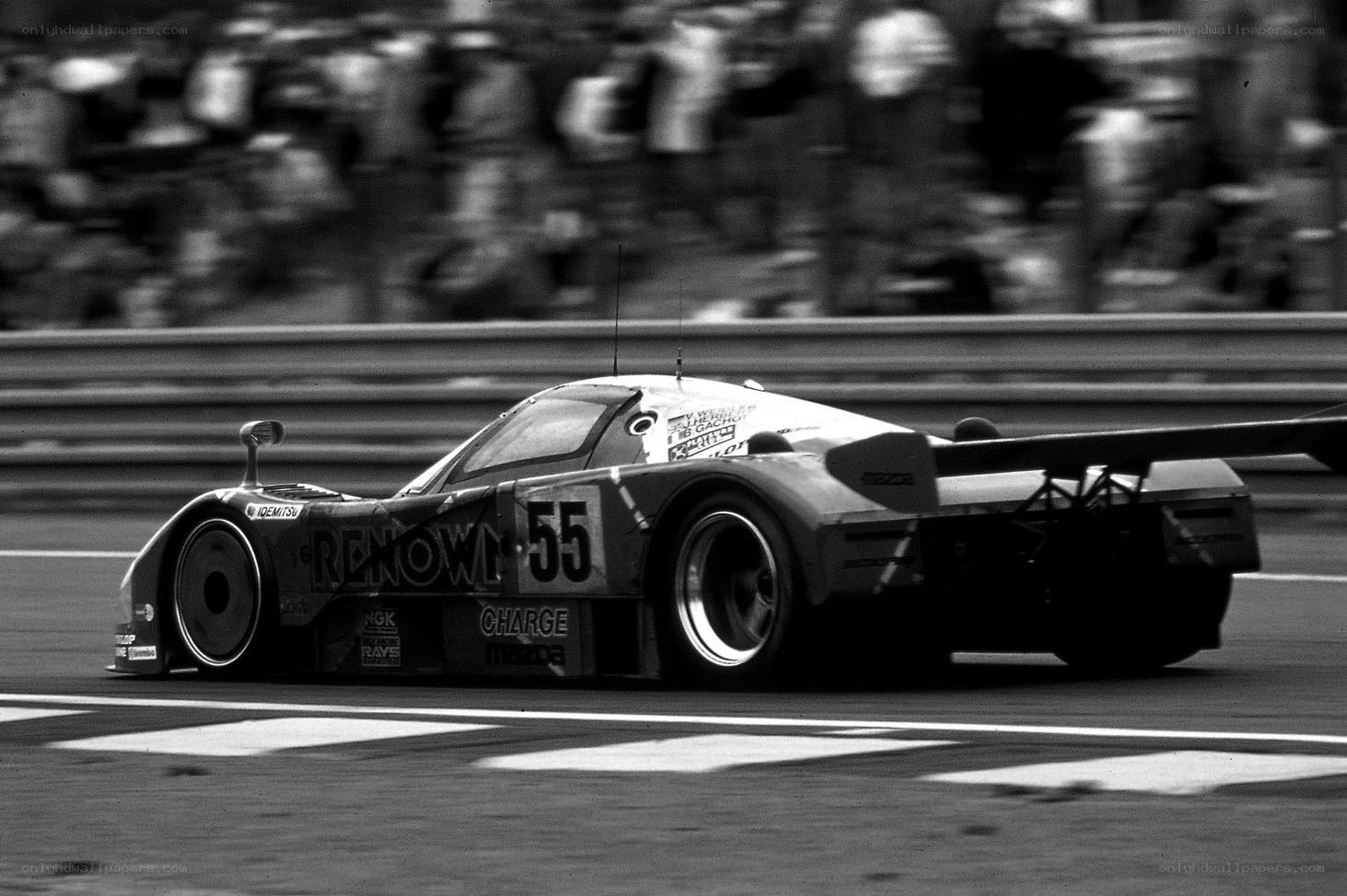 Mazda race car in motion