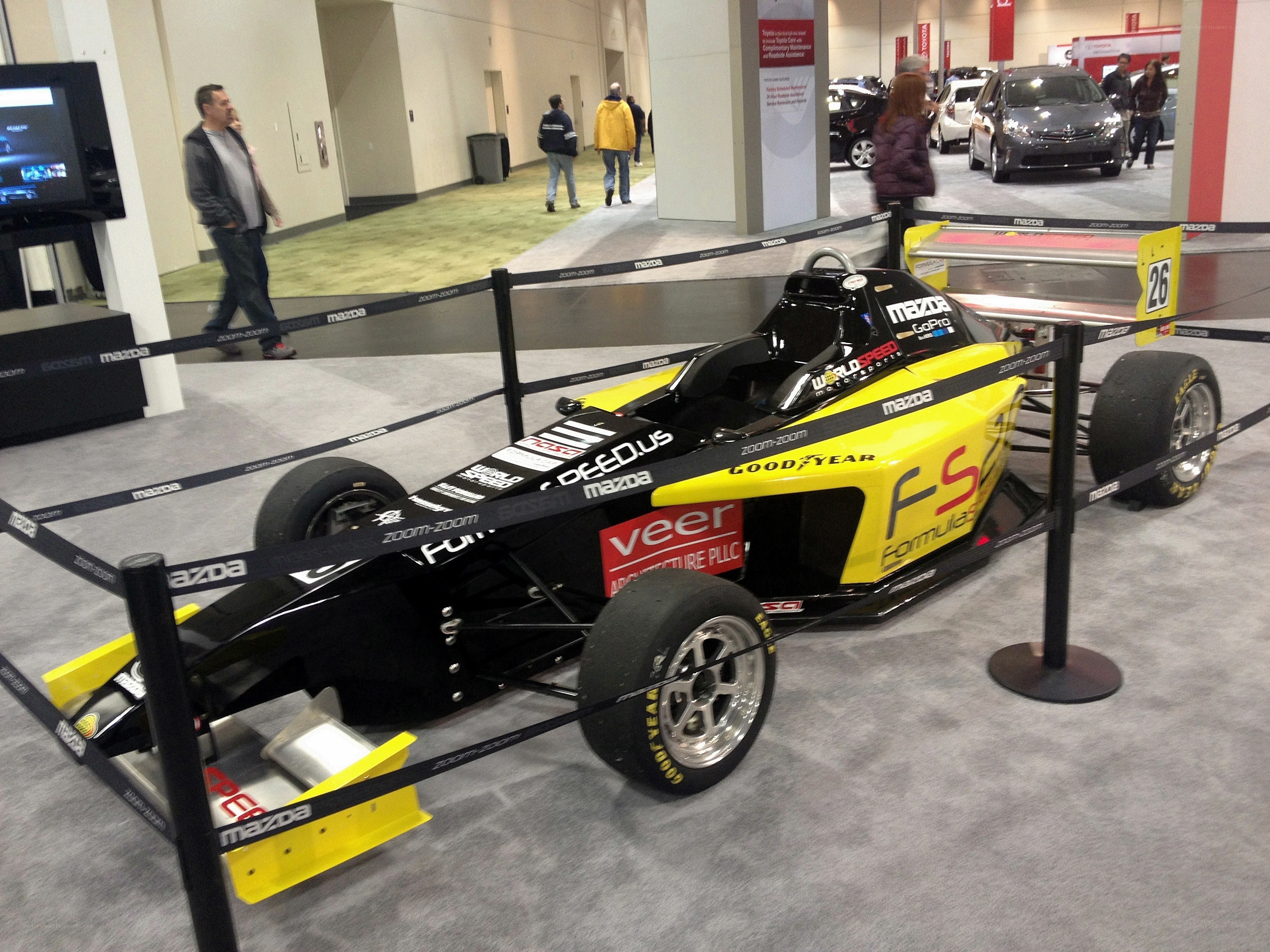 Mazda race car on display