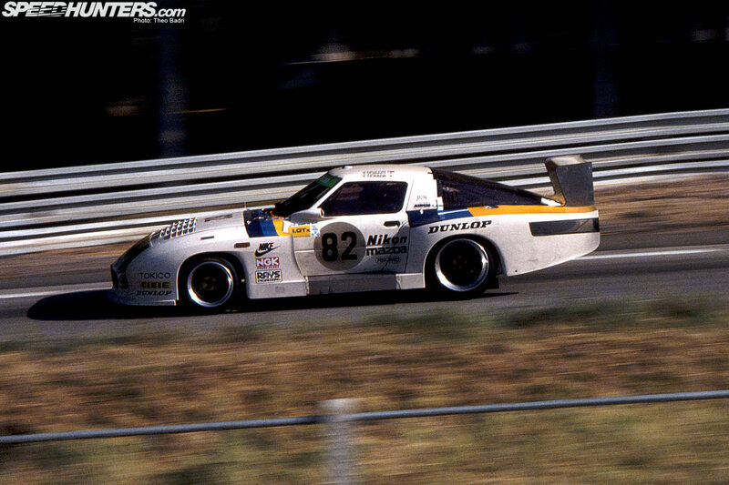 Mazda race car on track