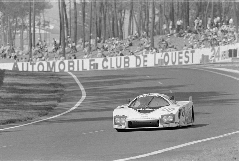 Mazda race car on track