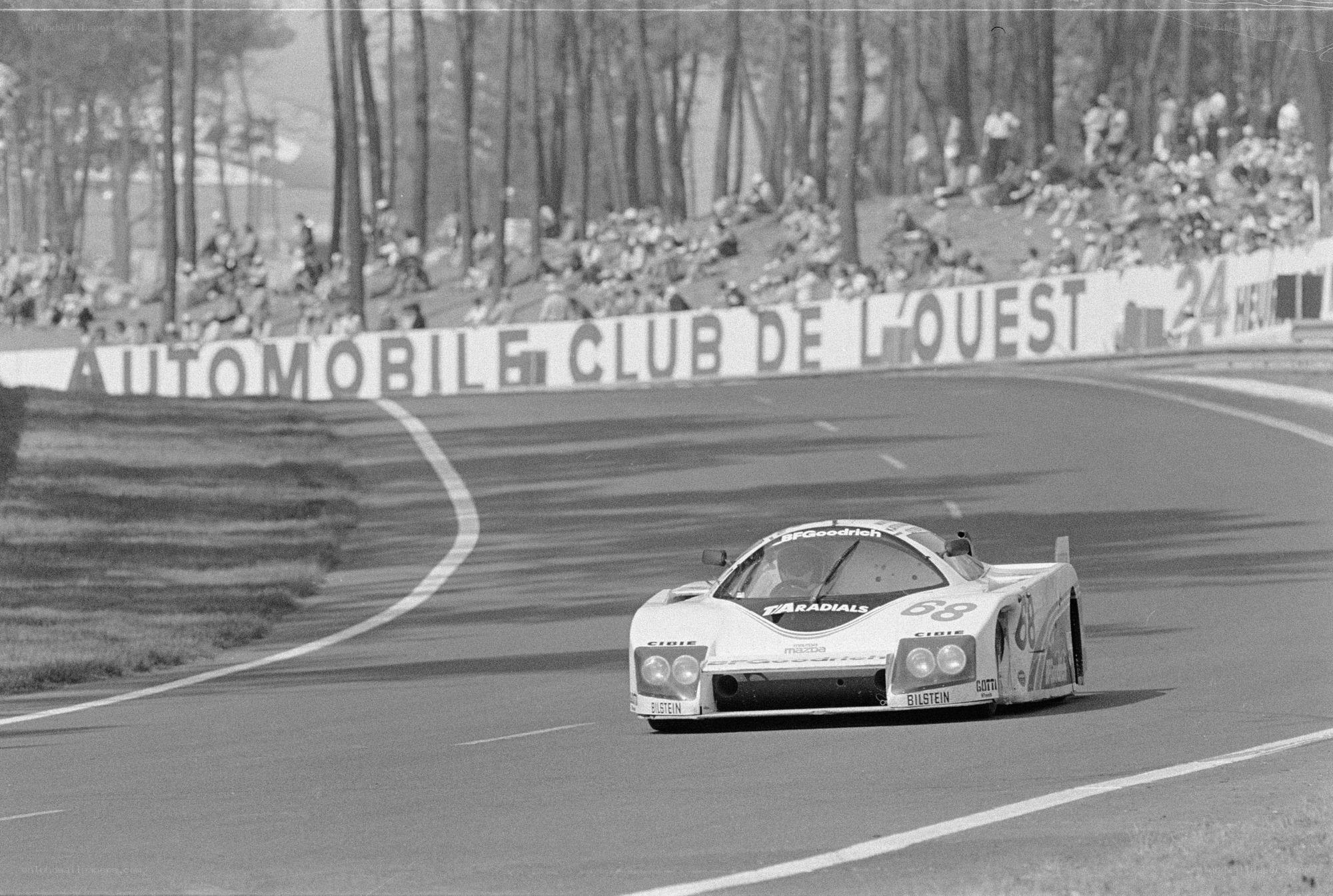 Mazda race car on track
