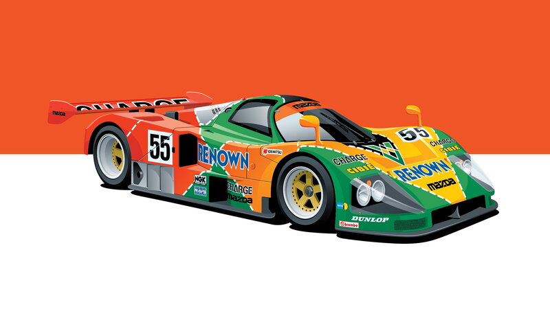Mazda Race Car — Orange