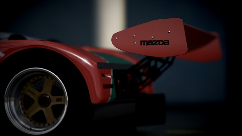 Mazda race car rear wing