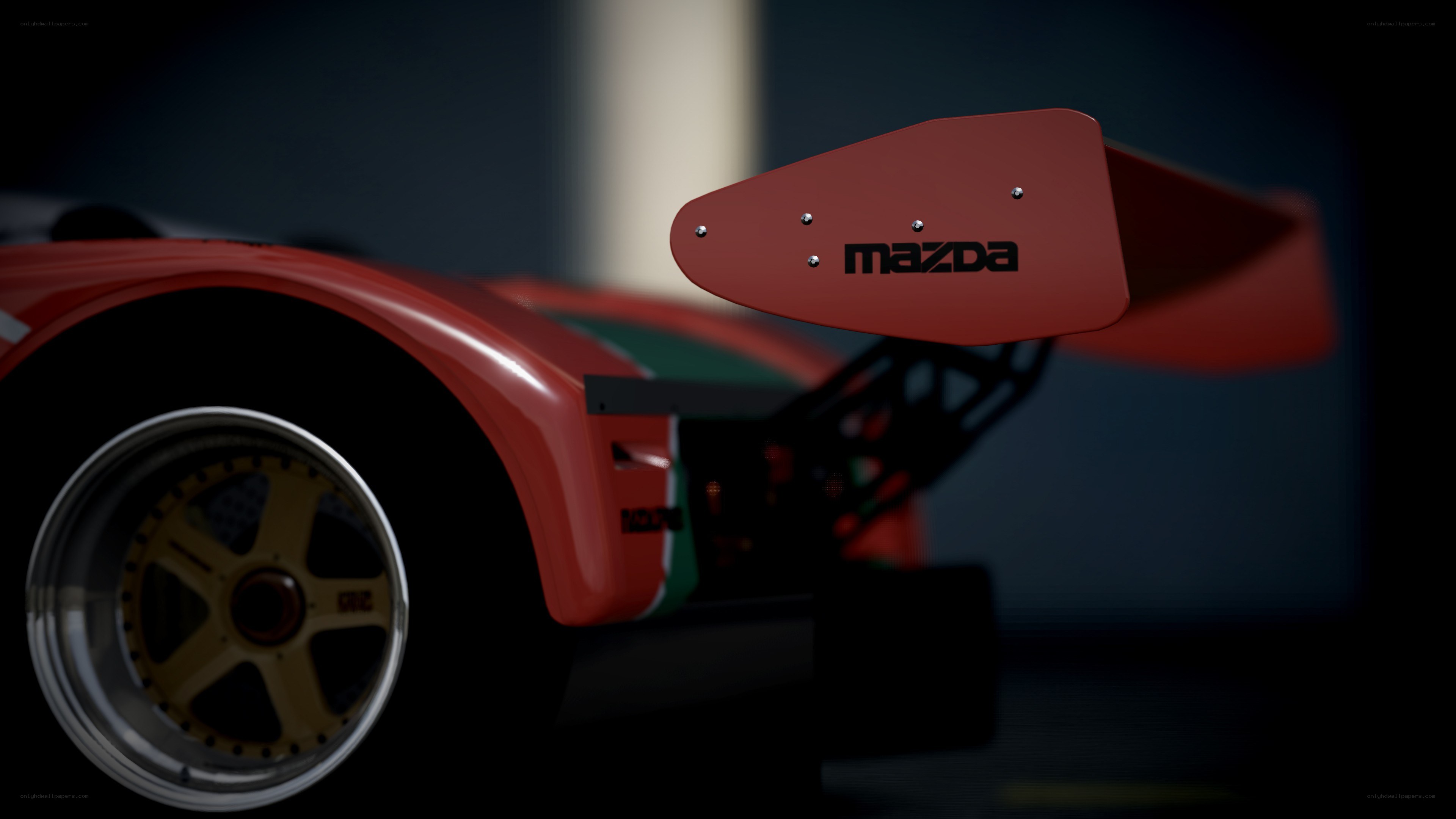 Mazda race car rear wing