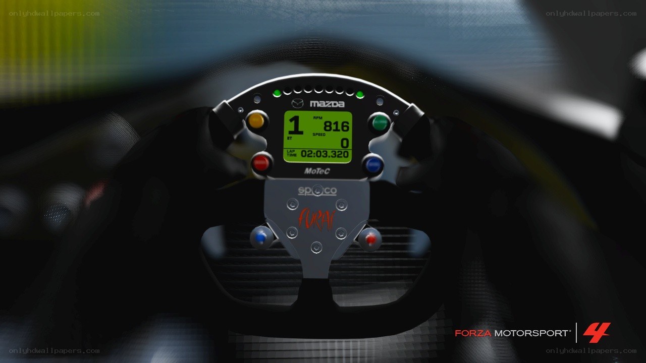 Mazda race car steering wheel