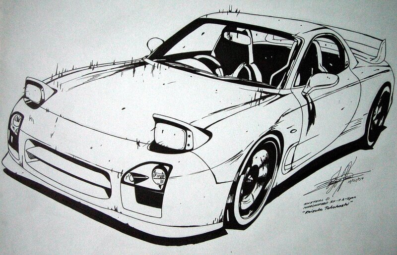 Mazda RX-7 drawing