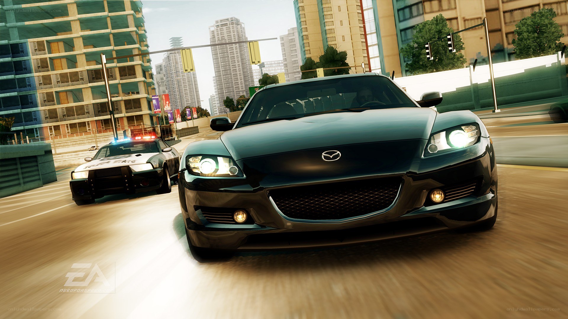 Mazda sports car chase