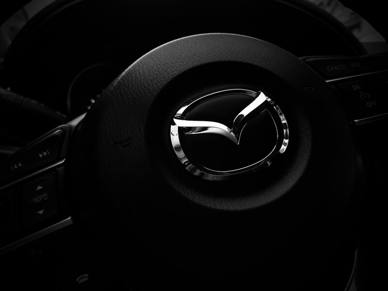 Mazda steering wheel logo