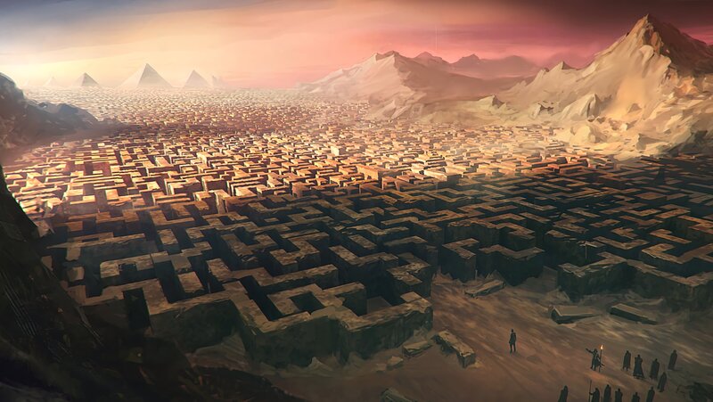 Maze of Stone Blocks