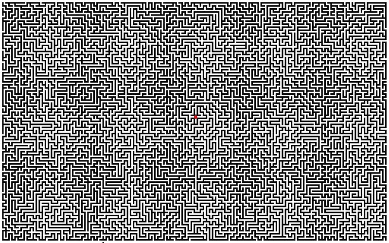 Maze with Red Dot
