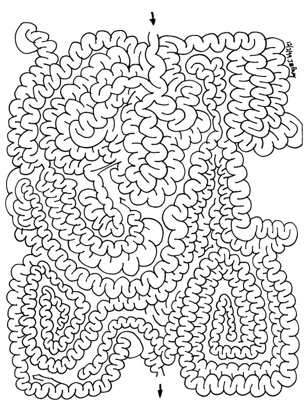 Maze with Wavy Lines