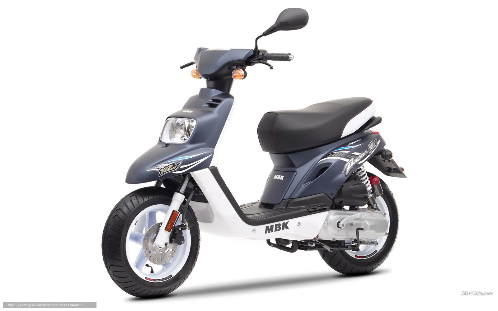 MBK scooter in blue and white