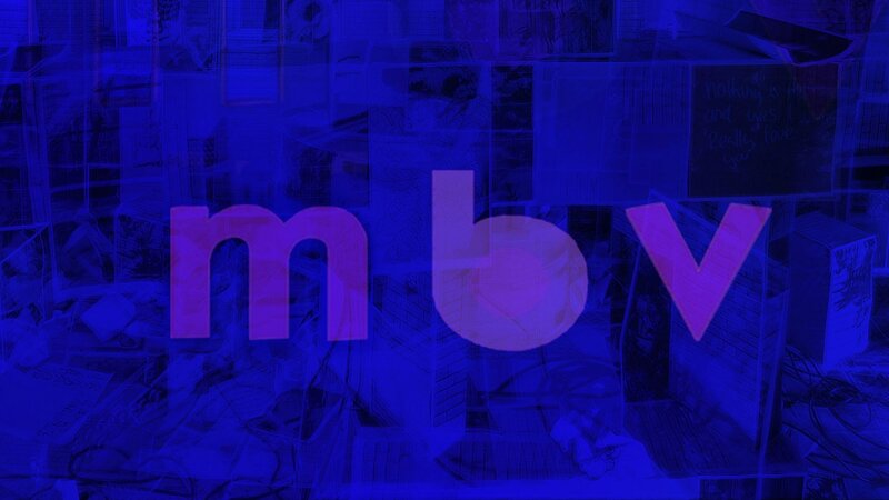 Mbv Logo on Collage — Blue