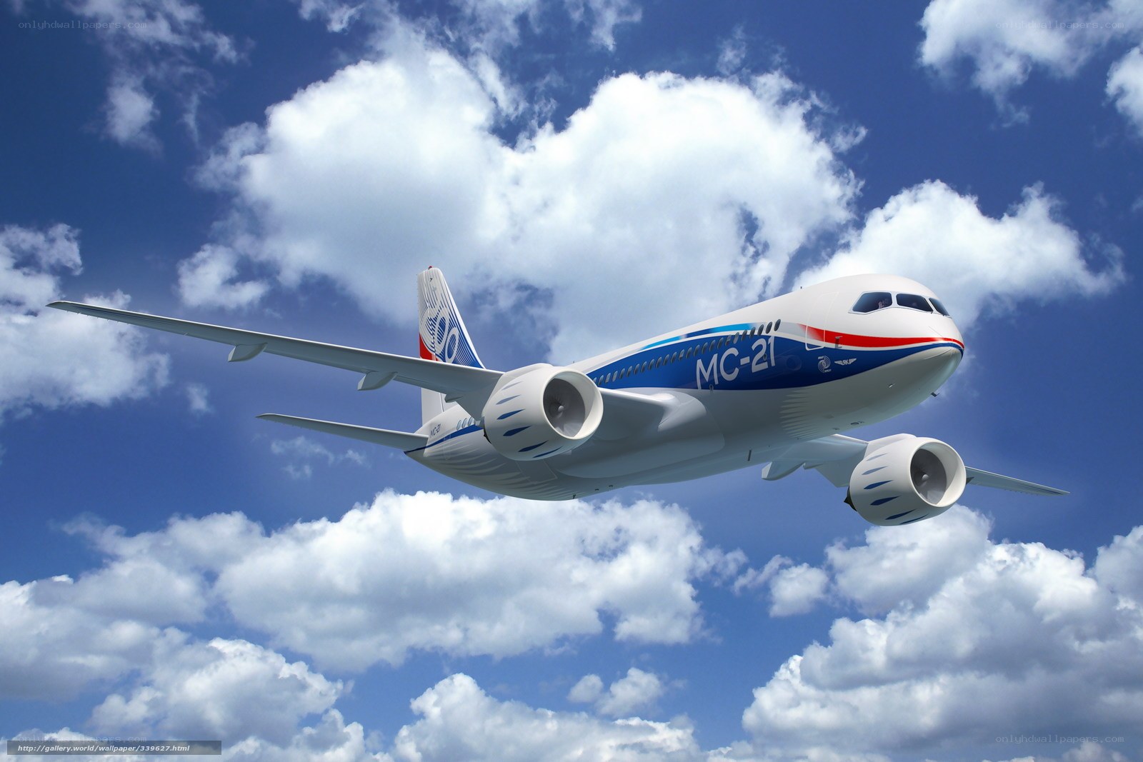 MC-21 airplane in flight