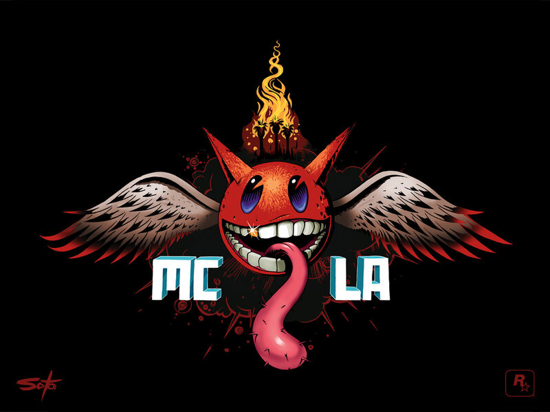 MC LA logo with devil character