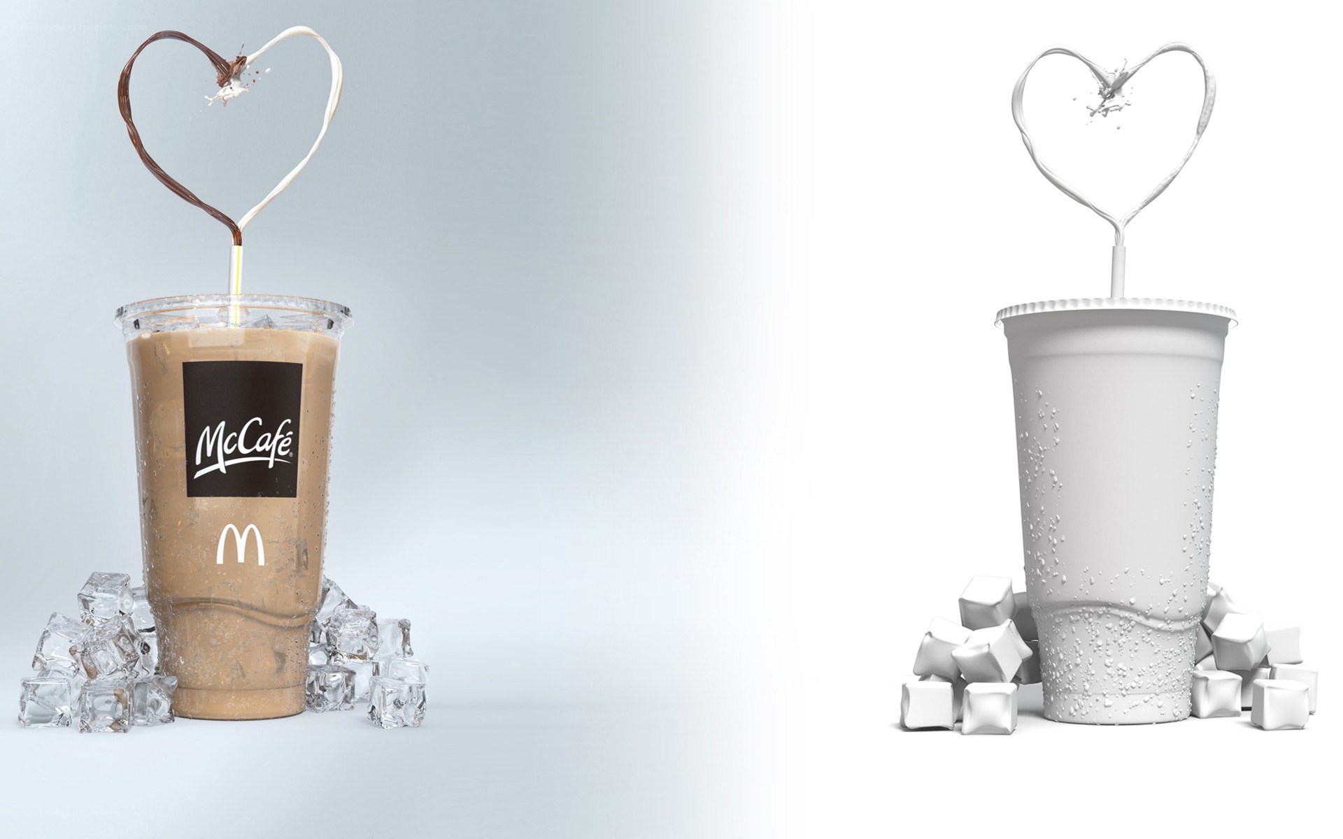 McCafé drink with heart