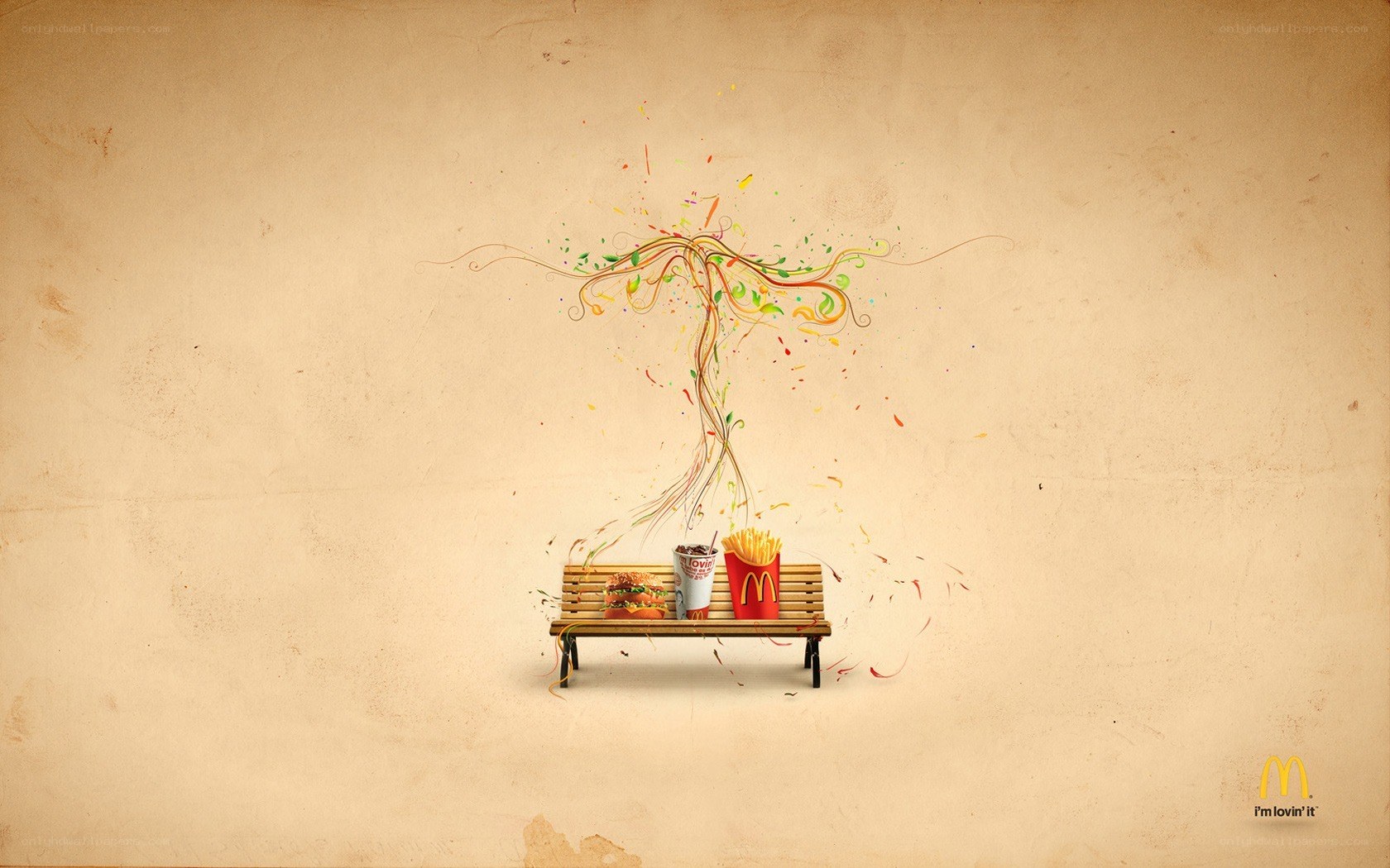 McDonald's ad with bench