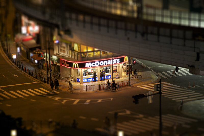 McDonald's at night in Japan