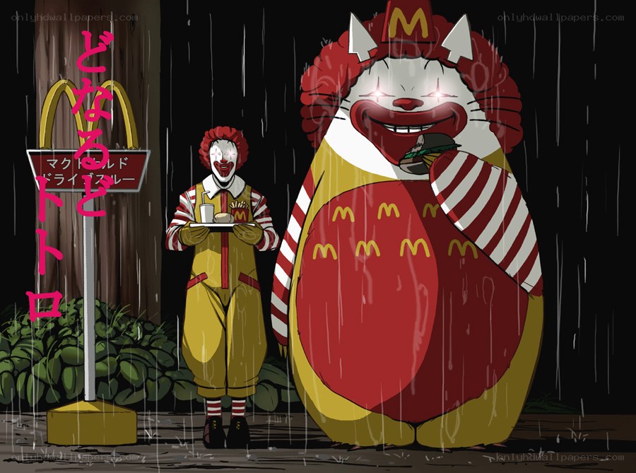 McDonald's clown horror scene