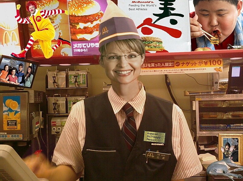 McDonald's employee at counter