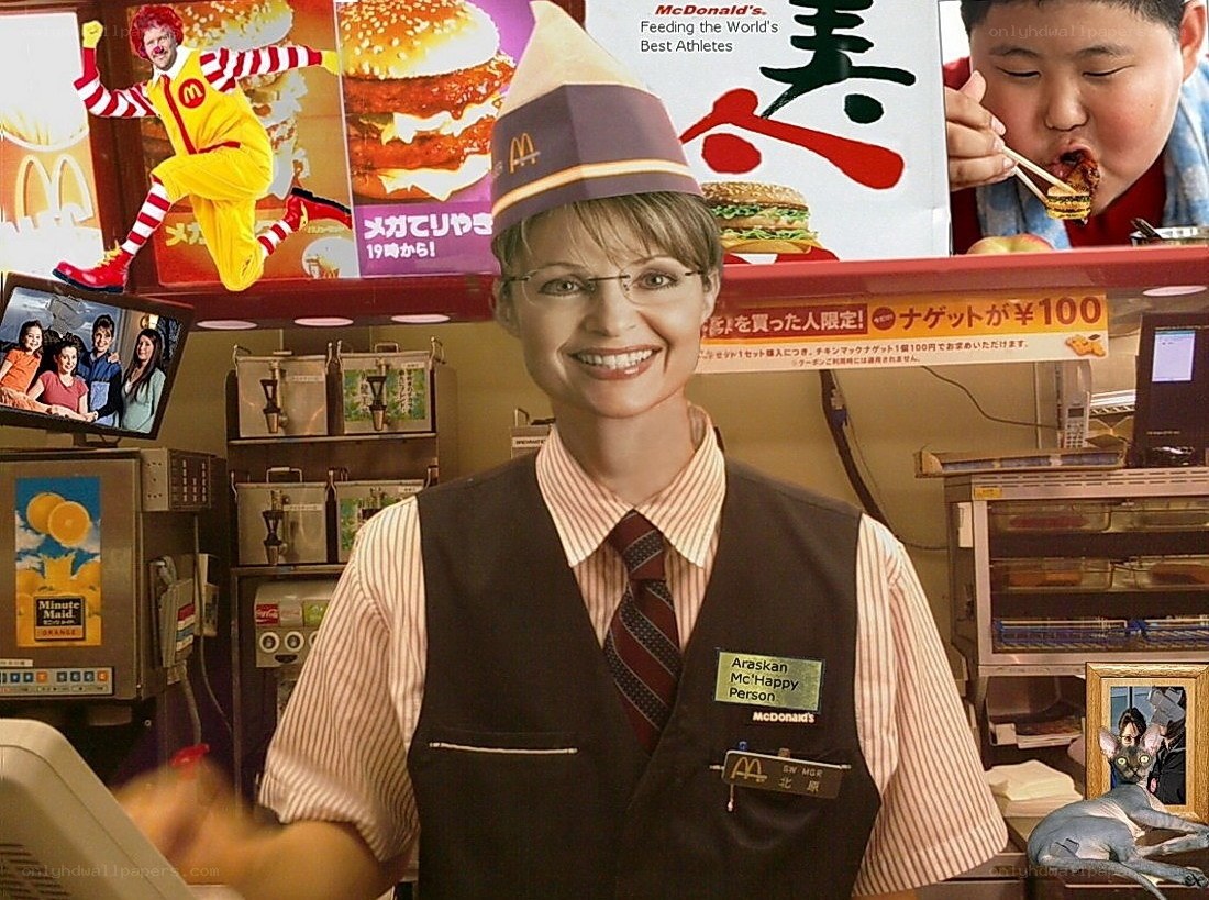 McDonald's employee at counter