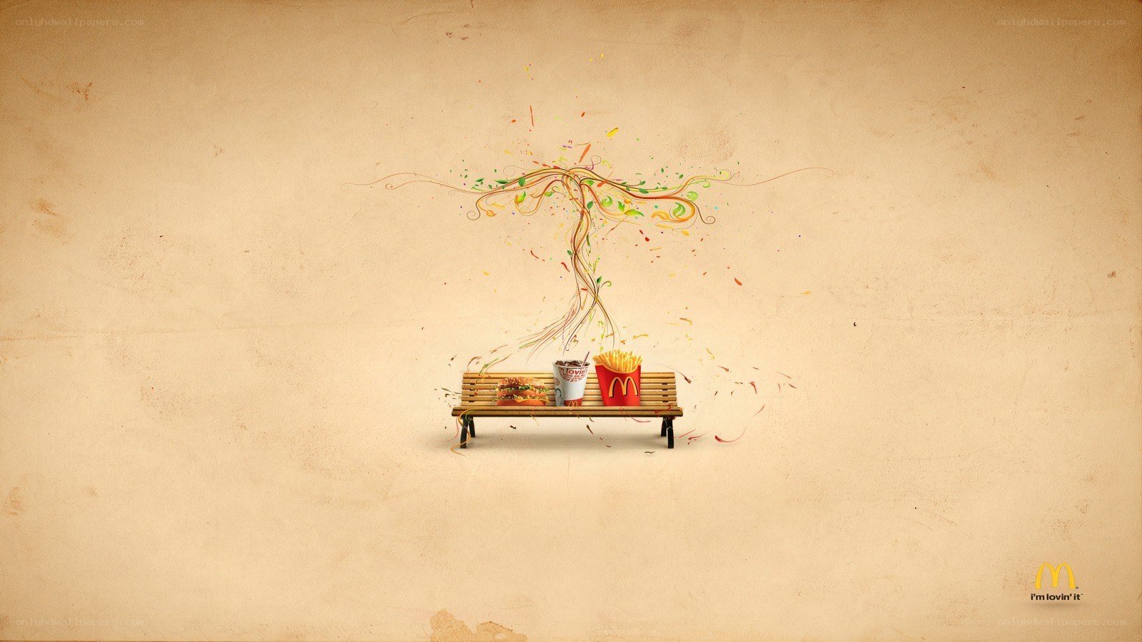 McDonald's food tree art