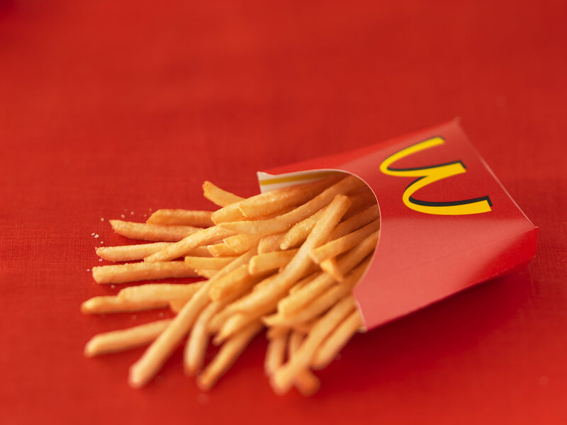 McDonald's fries in a box