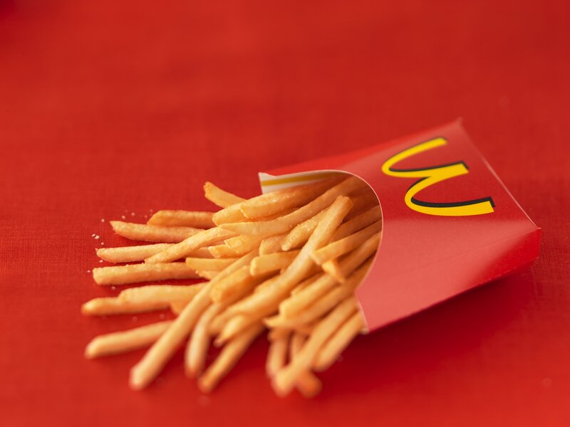 McDonald's fries in a box
