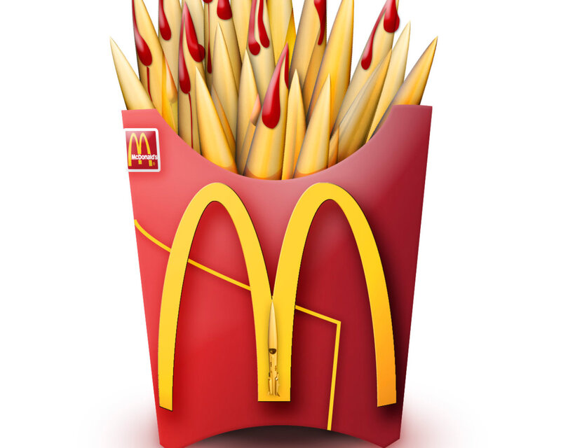 McDonald's fries with ketchup