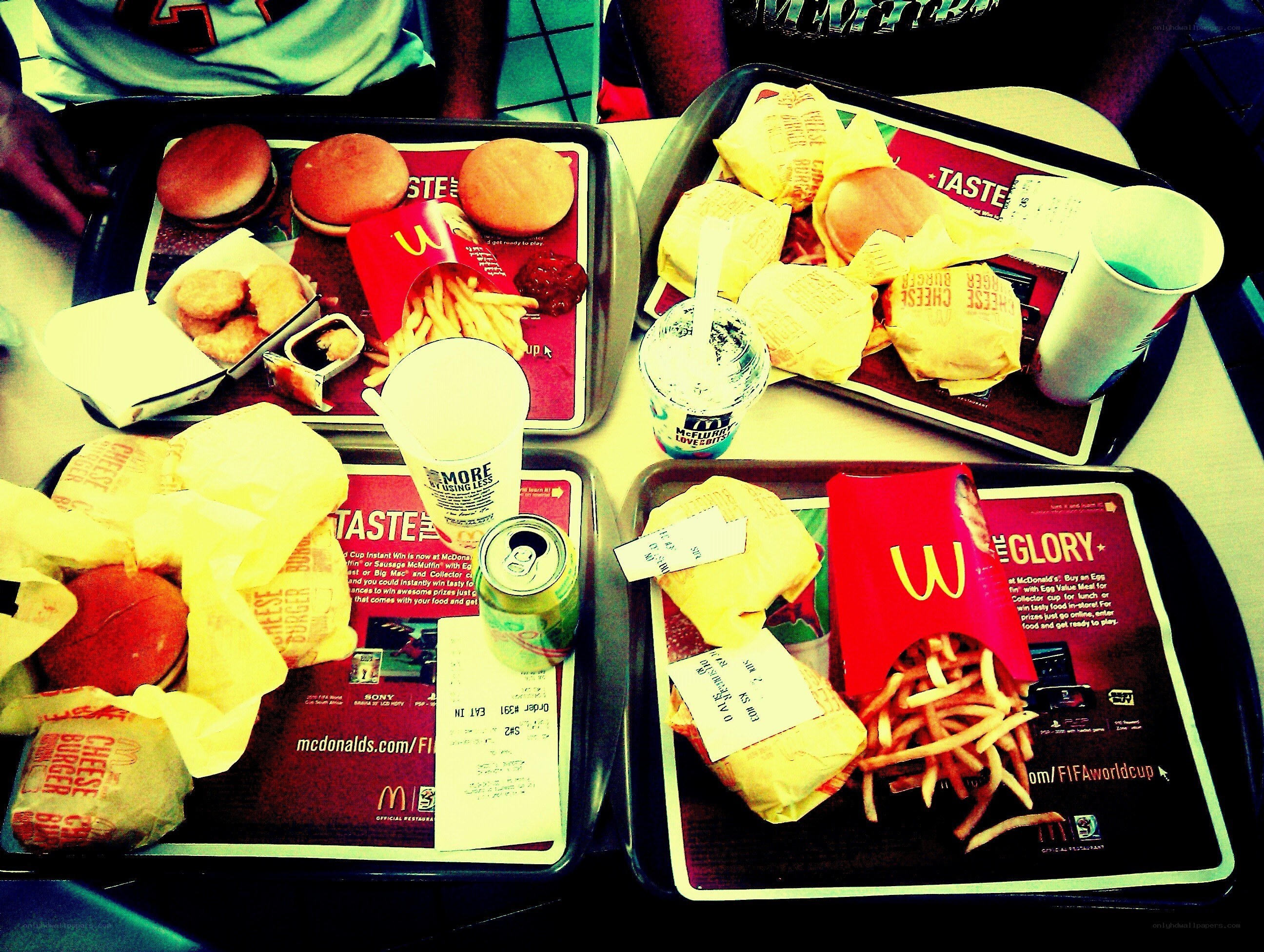 McDonald's meal trays