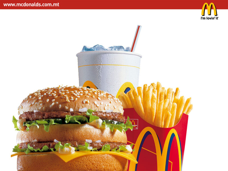 McDonald's meal with burger and fries