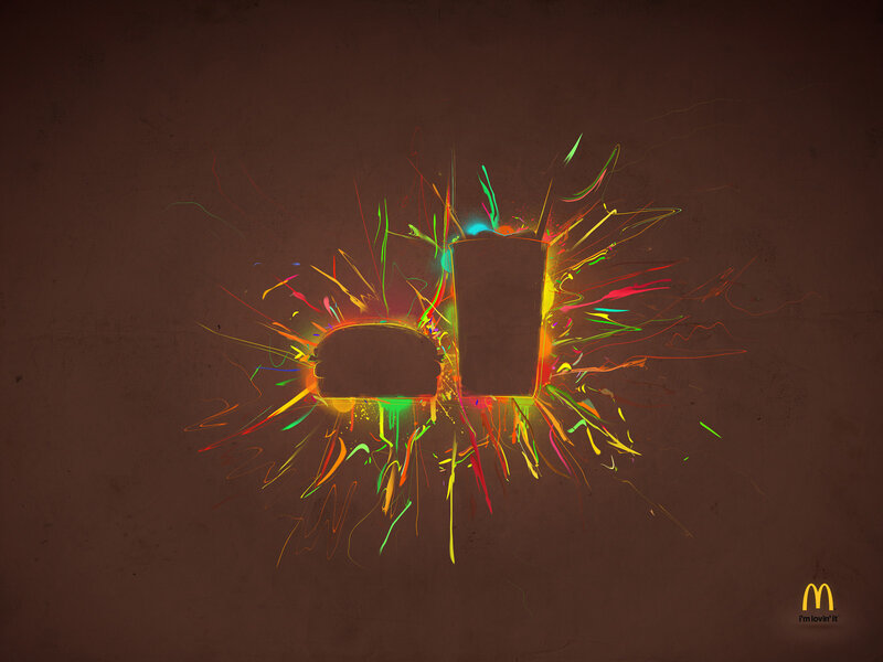 McDonald's vibrant logo art