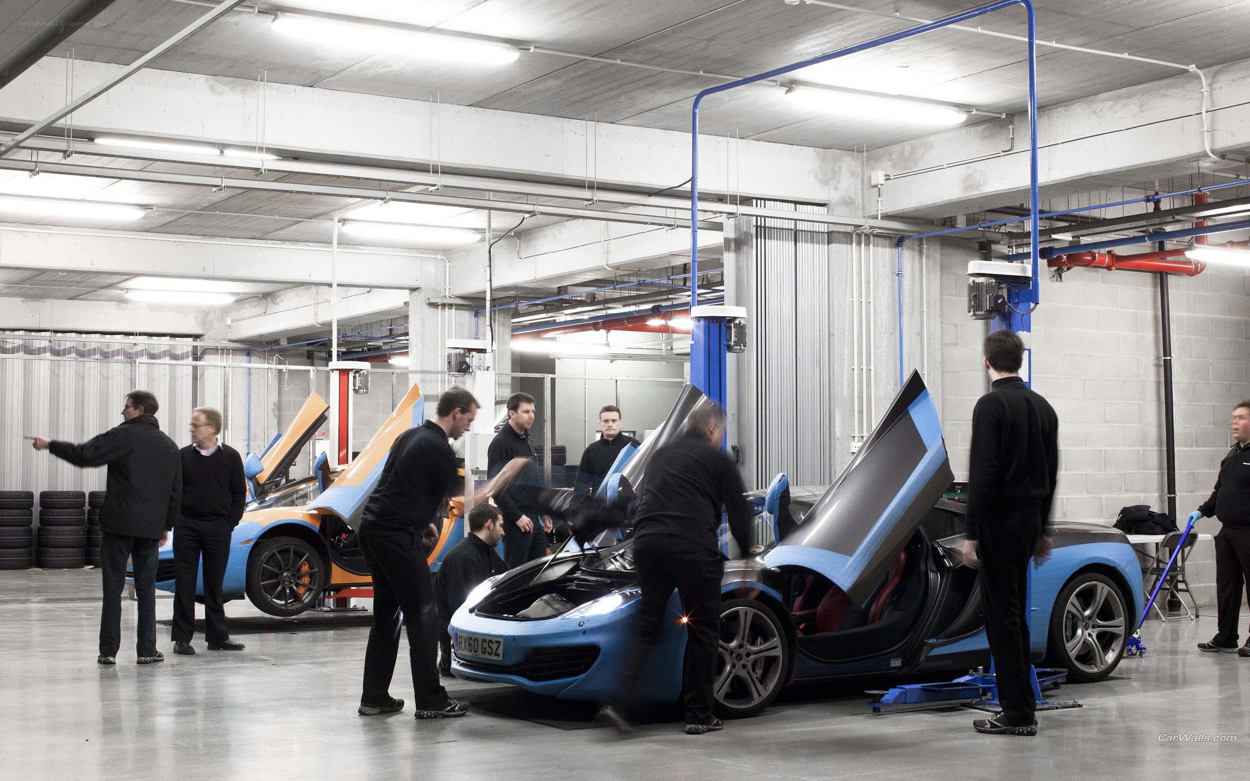 McLaren car assembly line
