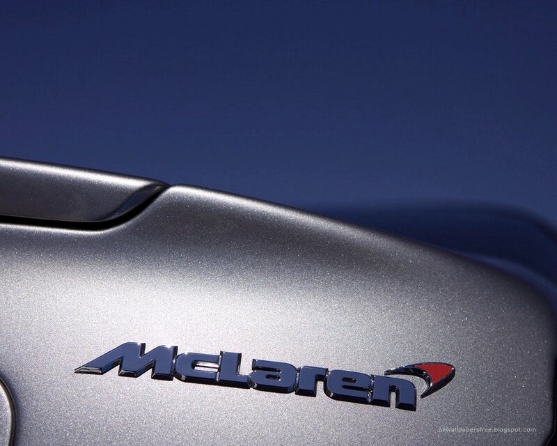 McLaren car emblem close-up
