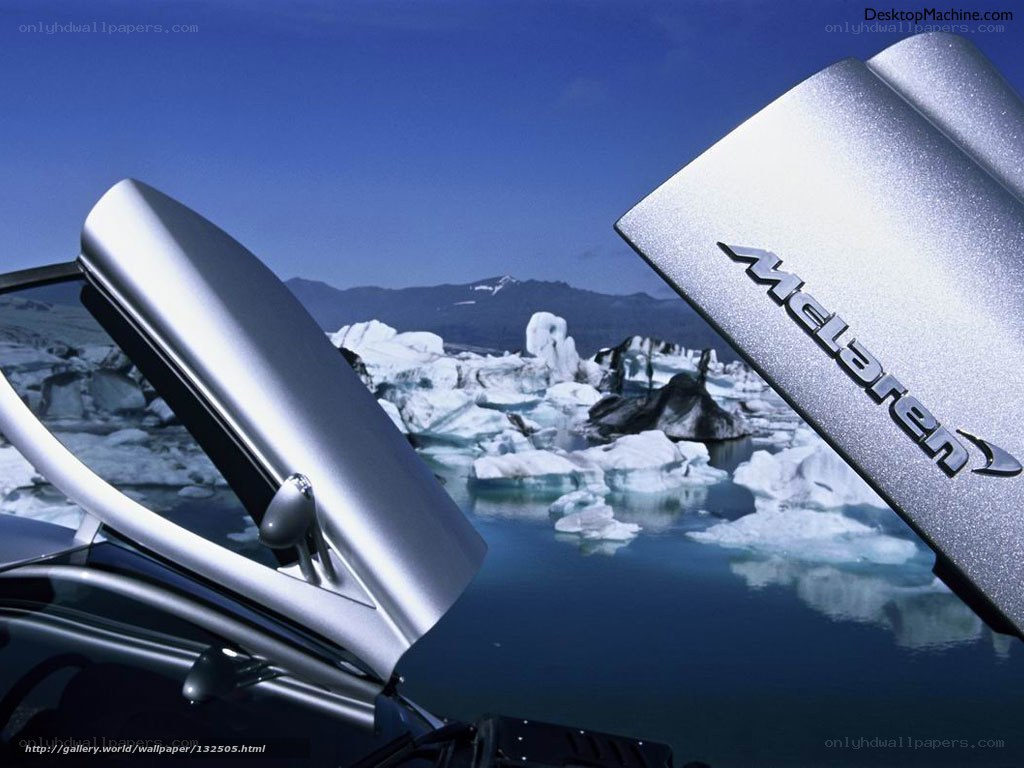 McLaren car with icebergs
