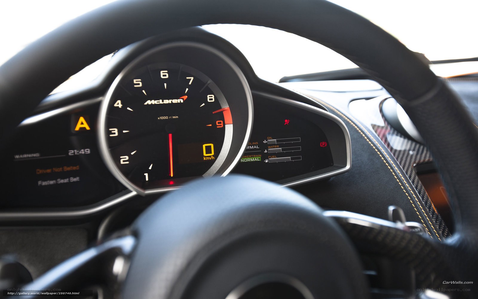 McLaren dashboard close-up