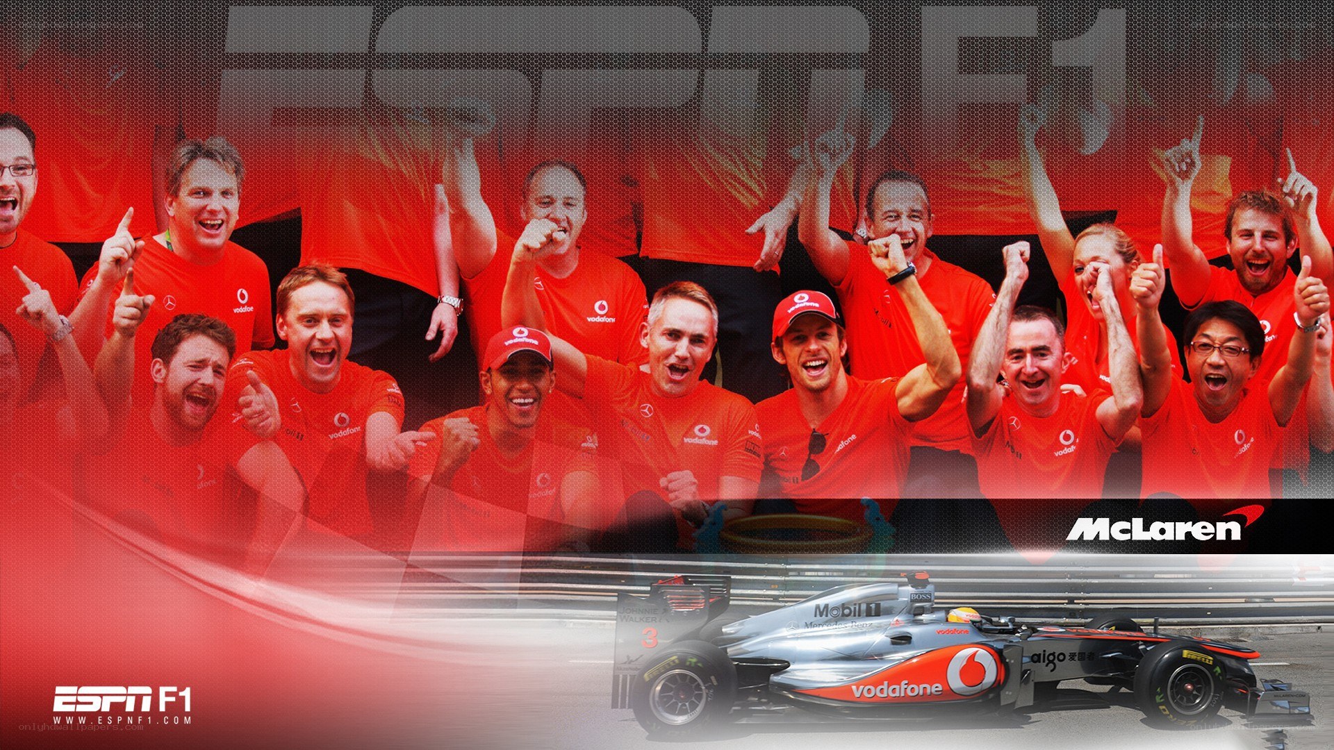 McLaren F1 team celebration