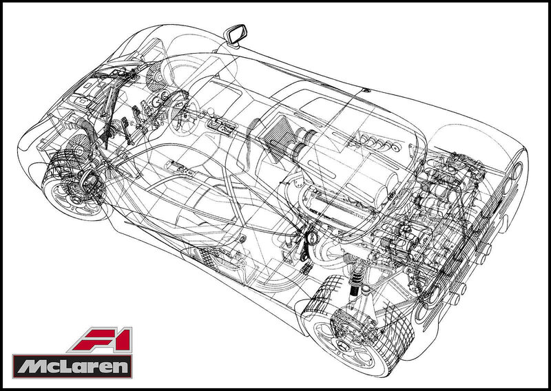 McLaren F1 technical blueprint