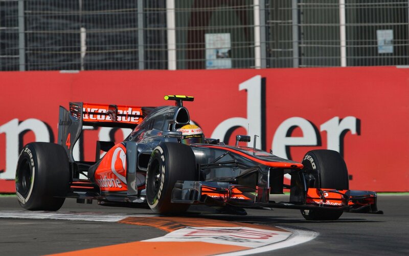 McLaren Formula 1 car on track