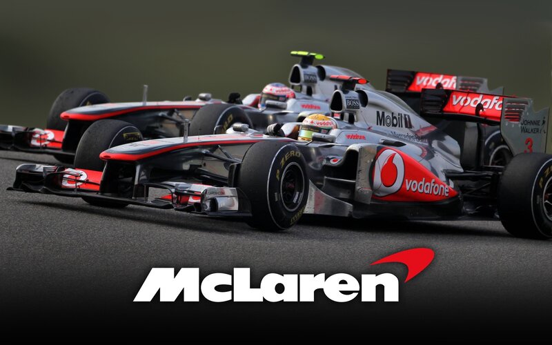 McLaren Formula 1 cars racing