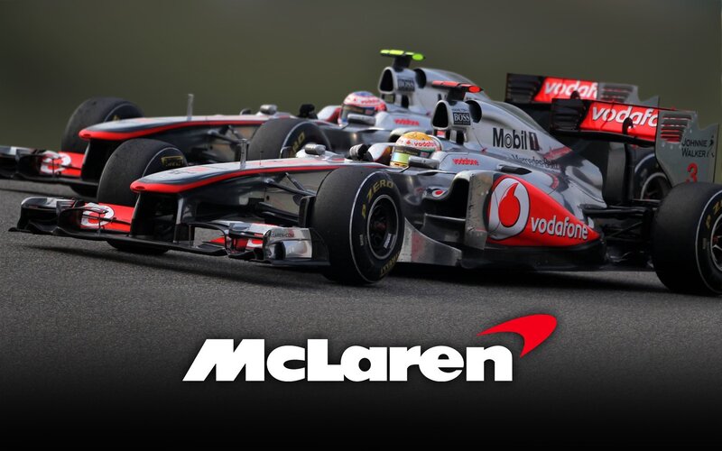 McLaren Formula 1 cars racing