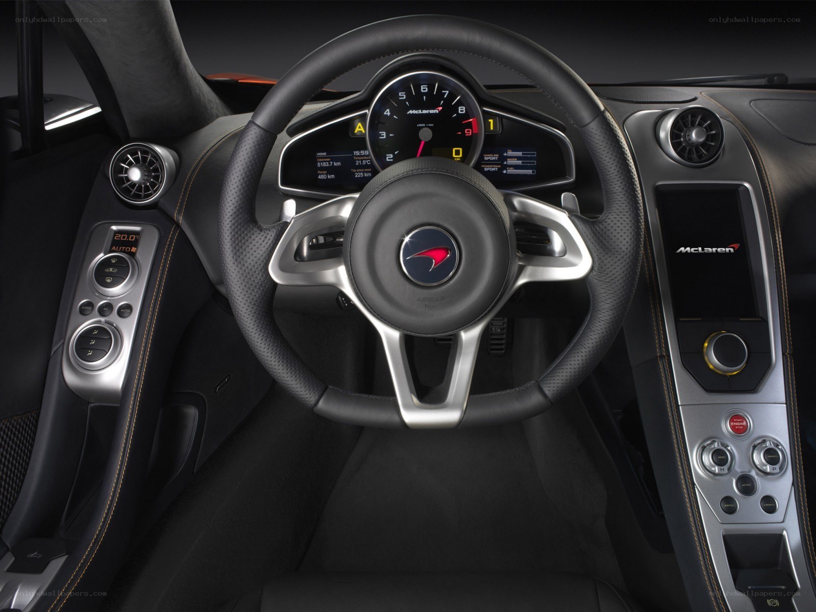 McLaren interior dashboard