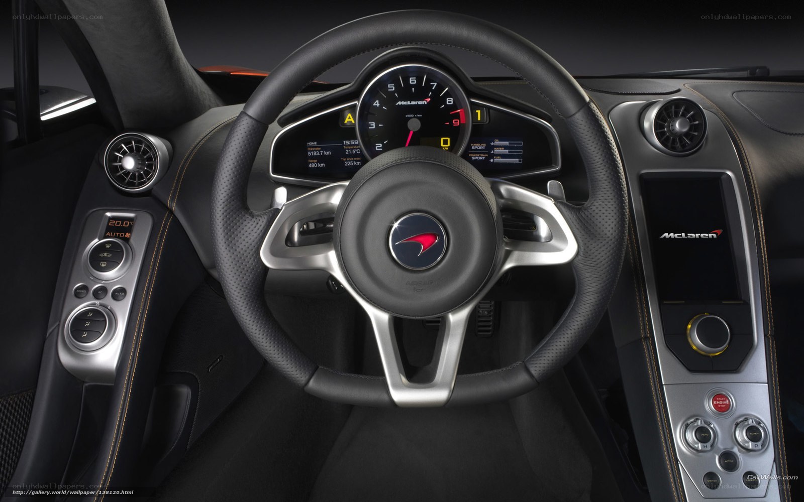 McLaren interior dashboard