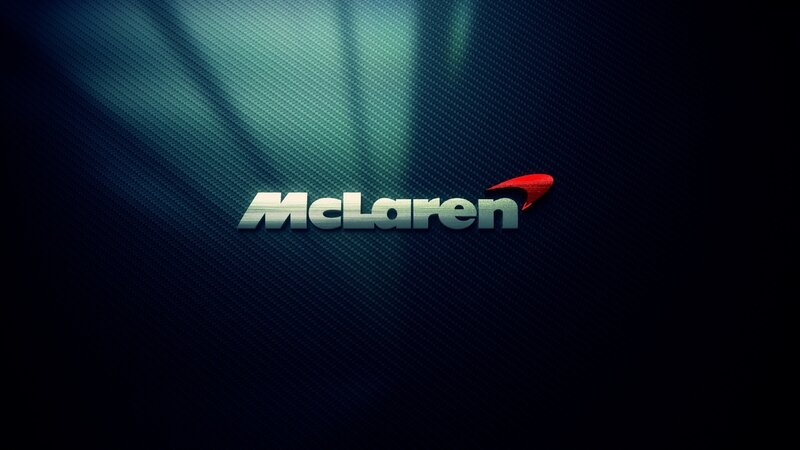 McLaren logo on carbon fiber