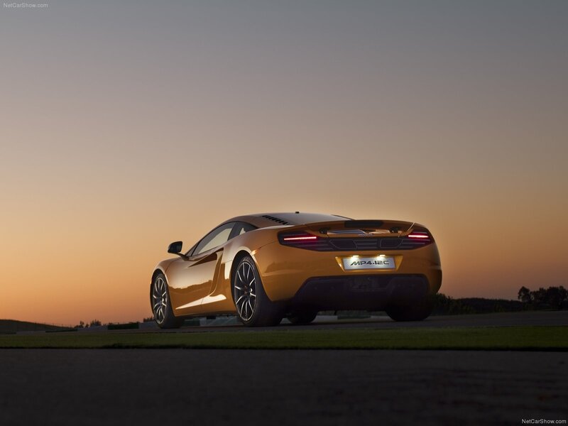 McLaren MP4-12C at sunset