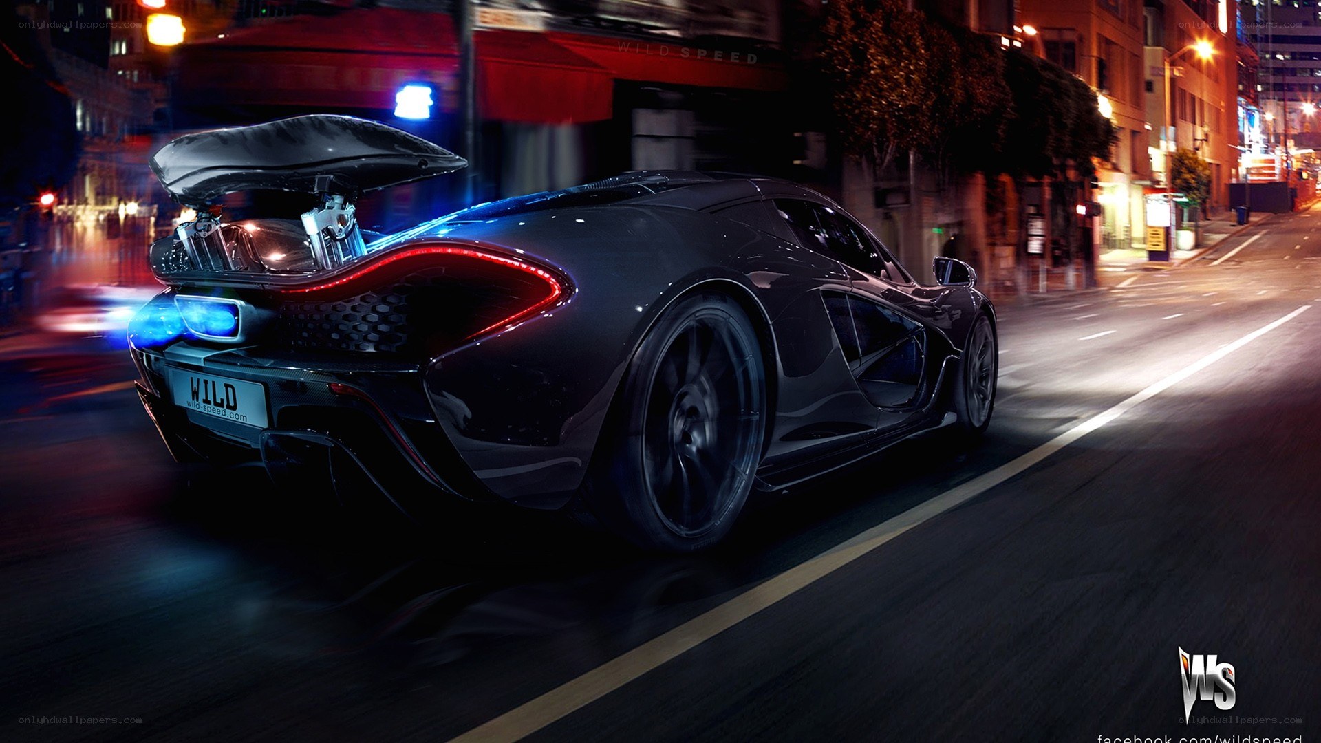 McLaren P1 at night