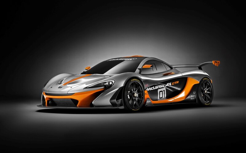 McLaren P1 GTR Car — Silver, Dramatic